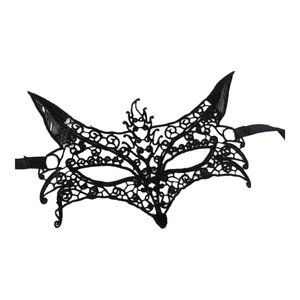 Black Venetian Lace Eye Mask Mardi Gras Carnival Masquerade Cosplay
